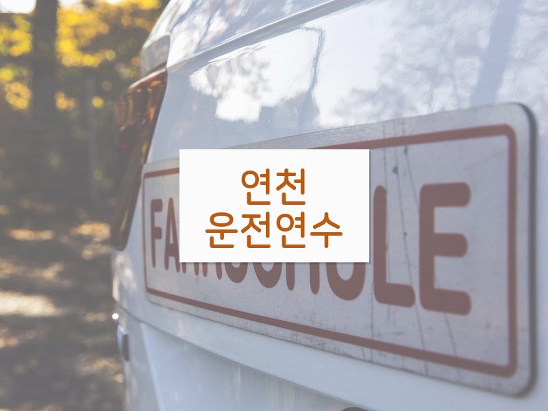 연천운전연수 후기