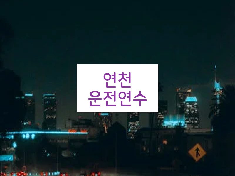 연천운전연수 후기