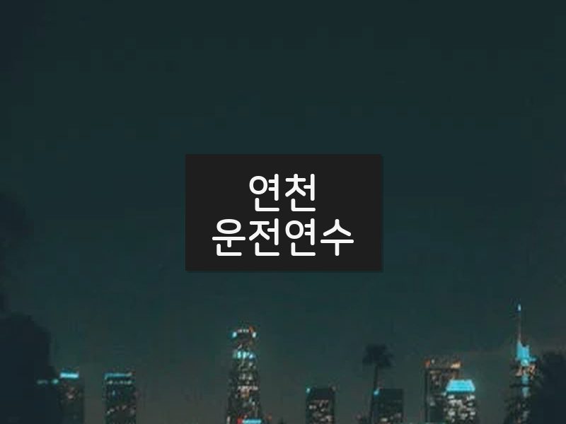 연천운전연수 후기