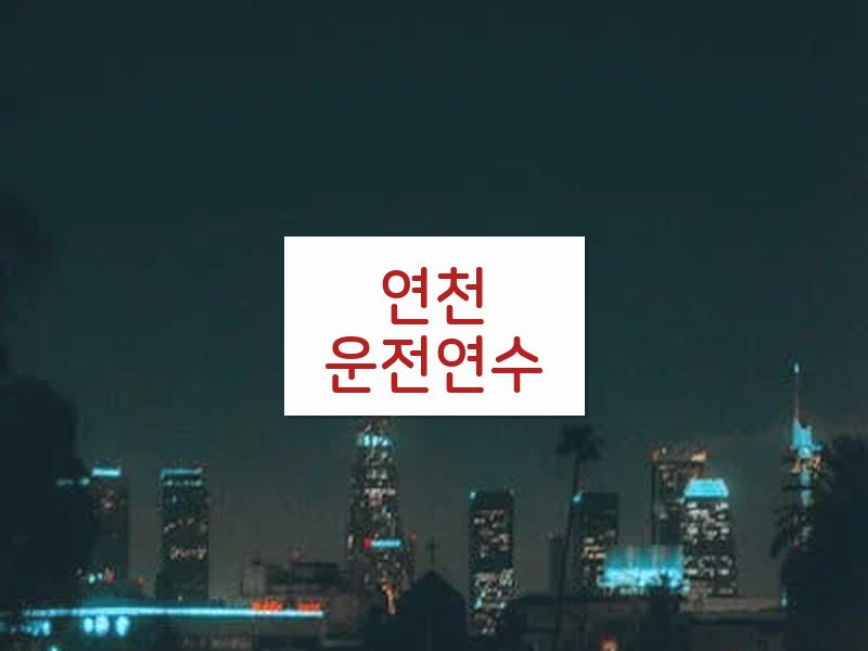 연천운전연수 후기